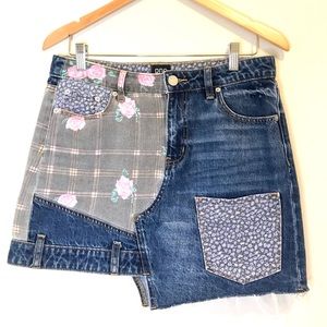 Urban outfitters floral denim skirt